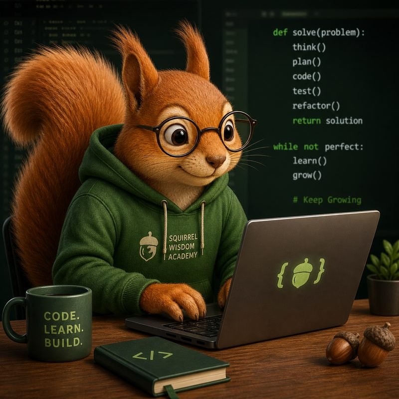 Squirrel Wisdom mascot